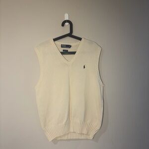 Polo Ralph Lauren Men's V-Neck Sweater Vest - Cream